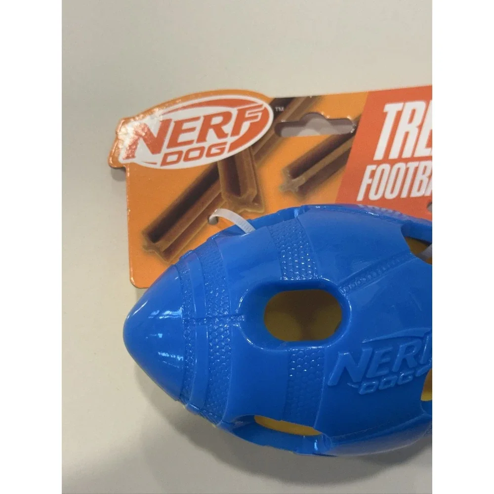 Nerf Dog Treat Football NF-4275 Dog Toy Treat Dispenser Includes Treats